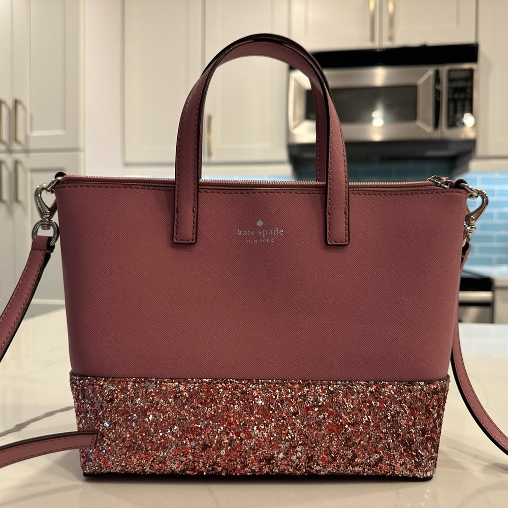 KATE SPADE Ina Greta Court Satchel Glitter Crossbody